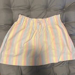 Playful Pink and Blue Skorts with Elastic Waistband